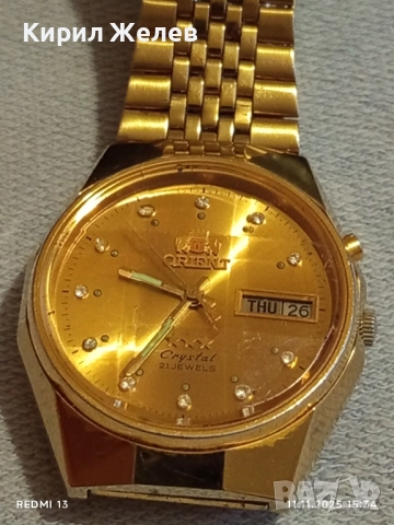 Колекционерски часовник мъжки ORIENT CRISTAL работи перфектно състояние за КОЛЕКЦИЯ 51546, снимка 10 - Мъжки - 52377715