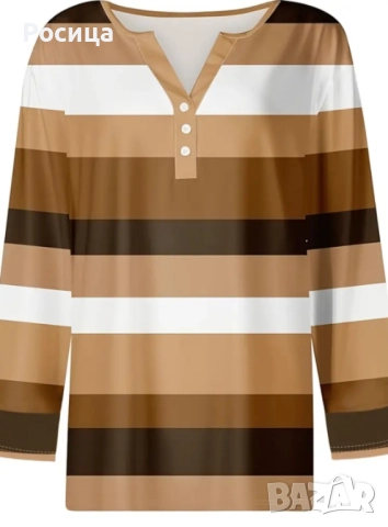 Дамска блуза с дълъг ръкав размер 2ХЛ има разтегливост нова., снимка 3 - Блузи с дълъг ръкав и пуловери - 52648551