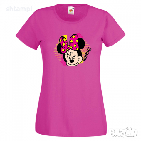 Дамска тениска Minnie Mouse 1 Подарък,Изненада,Рожден ден,, снимка 7 - Тениски - 36530694