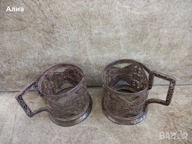 Стари руски стакани / подстакани 2 бр.