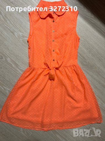 Неонова детска рокля H&M / рокля за момиче, снимка 1 - Детски рокли и поли - 42038953