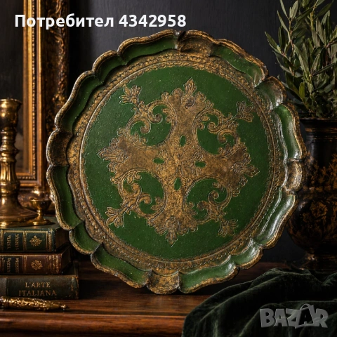 Винтидж декоративна табла – Флорентински стил, Италия.1960-1970г.