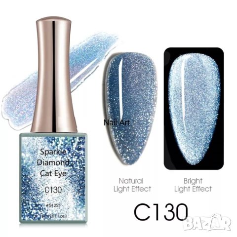 Canni Гел лак Sparkle Diamond – Cat Eye – 16 ml, снимка 4 - Продукти за маникюр - 37255394