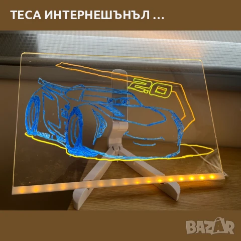 LED Табло с 7 Цветни Флуоресцентни Маркера за Дом, Офис, Училище и Още, снимка 6 - Рисуване и оцветяване - 50940214