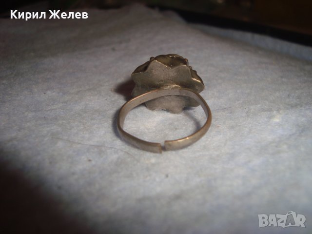 СТАР ПОСРЕБРЕН РЕТРО - ВИНТИДЖ ПРЪСТЕН МАЙСТОРСКА ИЗРАБОТКА с ШЛИФОВАН КРИСТАЛ 20304, снимка 8 - Антикварни и старинни предмети - 37510190