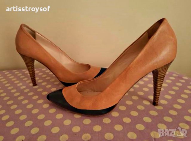 Токчета естествена кожа Musete и Banana Republic, размер 38, снимка 7 - Дамски обувки на ток - 36983367