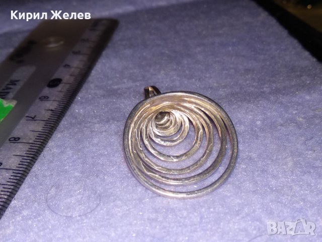 ПРЕКРАСЕН СПИРАЛОВИДЕН СРЕБЪРЕН ФЕШЪН - АРТ МЕДАЛЬОН СРЕБРО 925 ДИЗАЙНЕРСКА ИЗРАБОТКА 34466, снимка 10 - Колиета, медальони, синджири - 39535594
