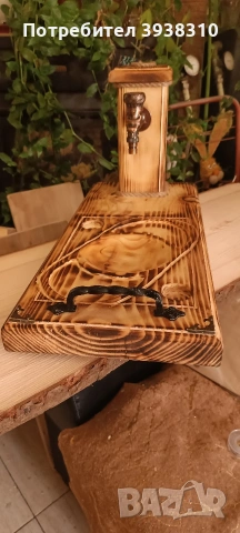 Налично 50 евро -Диспенсър с чешмичка за бутилка с питие и дъска за сервиране на мезе., снимка 4 - Други стоки за дома - 54217282