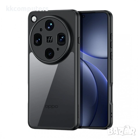DUX DUCIS Aimo Прозрачен Калъф за Oppo Find X9 Ultra 5G - PC+TPU, 0.8mm защита, 1.2m SGS, REACH, Чер