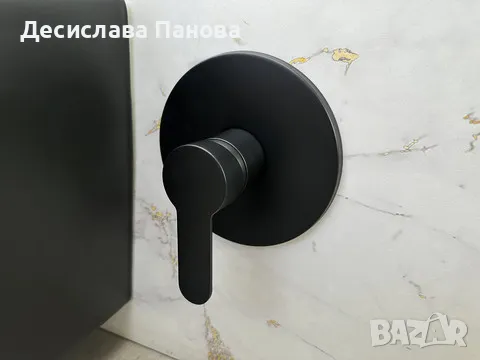 Смесител за вграждане за вана/душ в цвят черен