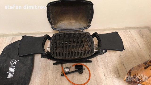 Weber Q 1000 газово барбекю 2.6 kW,  черно , снимка 4 - Газови котлони - 54198412