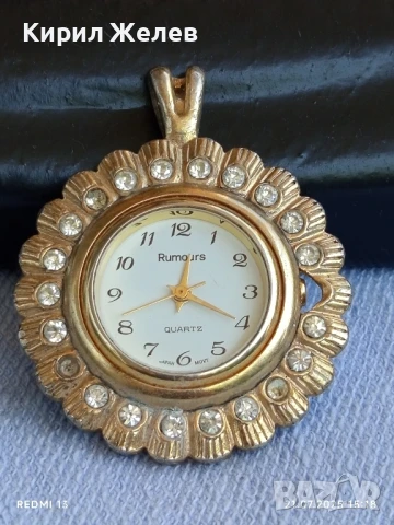 Стилен дизайн часовник Бижу висулка с кристали изискан дизайн 30208, снимка 4 - Дамски - 51092890