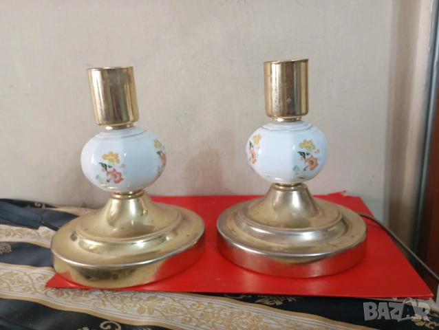 Комплект винтидж настолно лампи