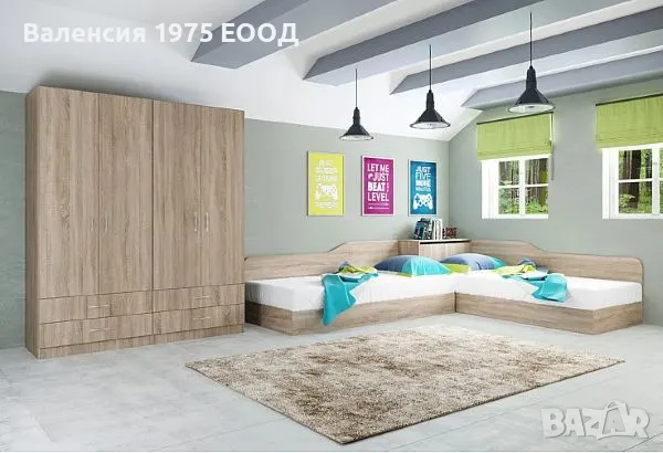 Юношеско обзавеждане Сити 7064 орех или сонома