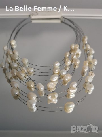 Колиета от естествени перли, снимка 11 - Колиета, медальони, синджири - 38108040