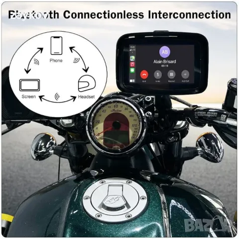 5-инчов HD сензорен екран Безжичен Carplay Android Auto Безжично огледало, снимка 7 - Аксесоари и консумативи - 49817015