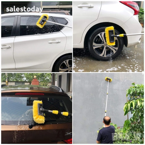 Четка за кола с бърза връзка за маркуч, ON/OFF, 3м., снимка 2 - Аксесоари и консумативи - 52523212