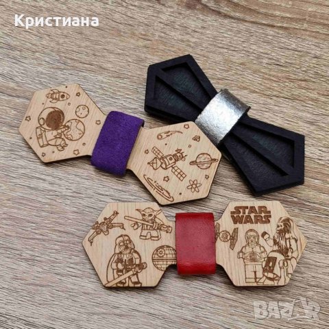 Детска дървена папийонка с име, снимка 4 - Други - 37772200