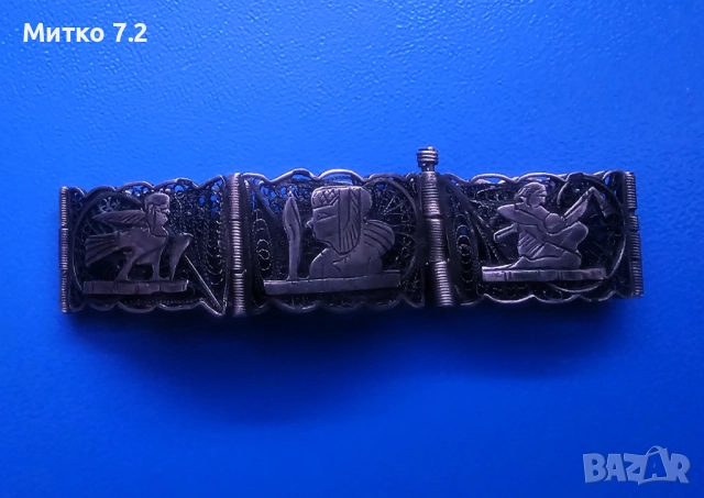 сребърна гривна - 15, снимка 3 - Гривни - 52735838