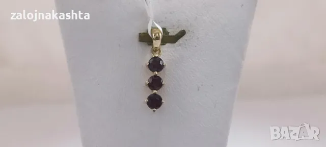 Нова Златна висулка с гранат-1,10гр/14кр