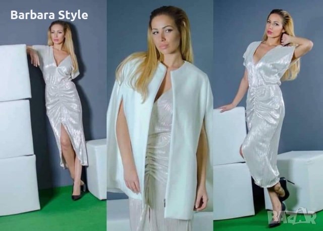 сива рокля, снимка 3 - Рокли - 44366345