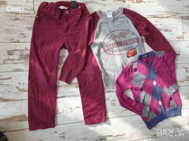 Панталони Н&М+два пуловера, снимка 1 - Детски панталони и дънки - 34994544
