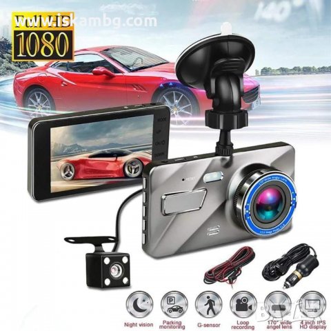 Камера за кола / видеорегистратор за кола с 2 камери FULL HD 1296P с камера за паркиране - КОД A10, снимка 12 - Аксесоари и консумативи - 37980105