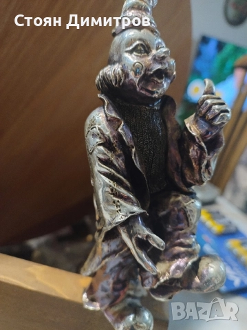 Класически клоун, страхотна стара изработка майсторска ръчна, материал , снимка 1