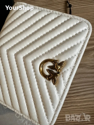 Чисто нова чанта, колан и пртфейл Pinko в бял цвят, снимка 9 - Чанти - 54049103