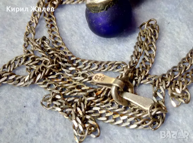 ПРЕКРАСЕН ОРНАМЕНТИРАН КРИСТАЛЕН СРЕБЪРЕН ПЕНДАНТ СРЕБРО 925 СРЕБЪРНА ВЕРИЖКА СРЕБРО 925 КОЛИЕ 30902, снимка 4 - Колиета, медальони, синджири - 49273894