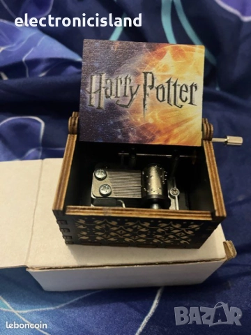 Ръчно задвижвана дървена музикална кутия с мотиви от Хари Потър, ретро дизайн, украса за дома, снимка 4 - Декорация за дома - 52837098