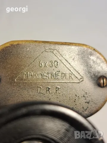 Стар немски военен бинокъл C.P. Goerz Berlin 6x30 D.R.P.       1/3, снимка 4 - Антикварни и старинни предмети - 47726657