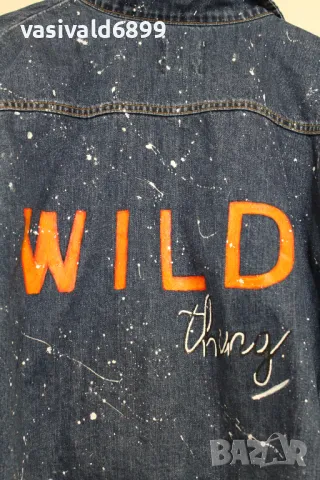 Ръчно рисувано дамско дънково яке, снимка 8 - Якета - 49968078