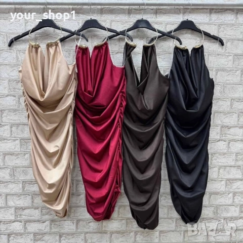 Елегантна къса рокля черно Бордо червено 