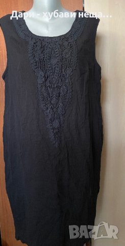 Черна миди рокля от кенар(памук)🍀❤️XL, 2XL❤️🍀арт.6016