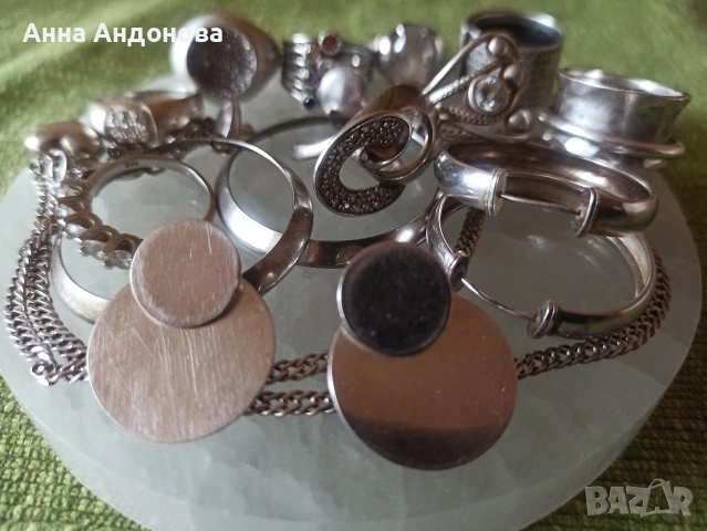 лот сребърни бижута 94 гр