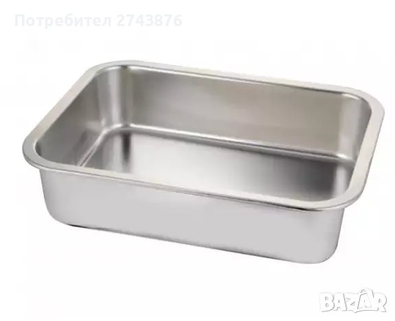 Иноксова дълбока тава правоъгълна ,40х30х15см, снимка 4 - Съдове за готвене - 44491849