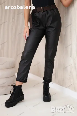 Дамски восъчен панталон с колан, 8цвята , снимка 10 - Панталони - 47413833