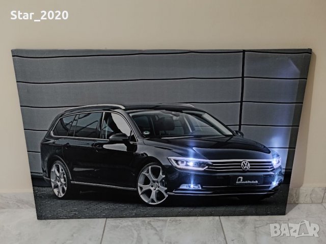 Светеща картина с LED осветление - VW Passat variant , снимка 2 - Картини - 38650292