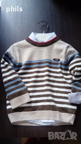 пуловер с риза Cool  р 80, снимка 1 - Комплекти за бебе - 30951031