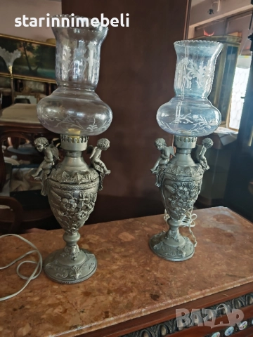 Антикварни нощни лампи , снимка 8 - Настолни лампи - 51439157