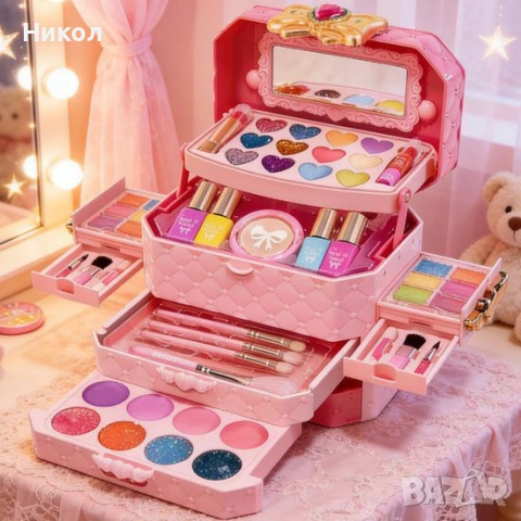 Музикално куфарче с нетоксичен грим за деца Music Gift Box, луксозен грим за деца, 3Y+, снимка 4 - Музикални играчки - 54191734