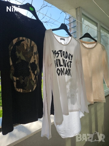 Дамски блузи размер М (цена за 3те)