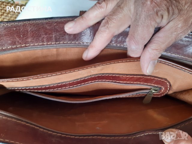 Италианска чанта от естествена кожа, снимка 6 - Чанти - 29989732