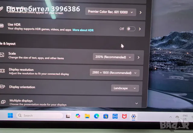 ТОП Dell XPS 9350 13.4”, 2.8K, OLED, Ultra 7 258V, 32GB, 512GB NVME, снимка 12 - Лаптопи за работа - 49610643