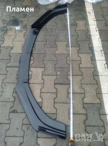 Преден лип спойлер универсален 3 части ЧЕРЕН – нож за броня, тунинг, splitter, за всички автомобили, снимка 10 - Аксесоари и консумативи - 47420502