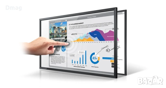 професионален монитор Samsung ED65E , 65" FHD multi-touch HDMI/Speaker