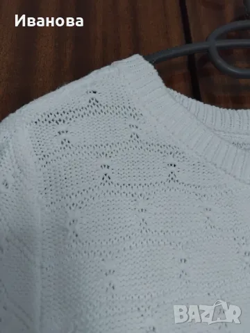 Снежнобяла блуза с дантела TOGETHER, снимка 3 - Блузи с дълъг ръкав и пуловери - 47651248