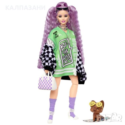 BARBIE EXTRA DOLLS С шахматно яке HHN10, снимка 5 - Кукли - 44256622