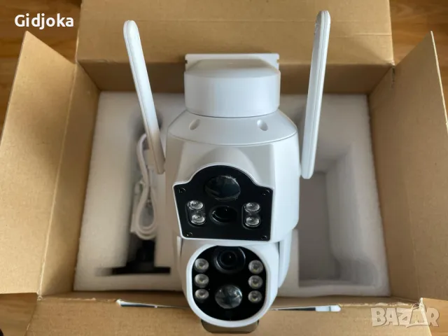 Двойна соларна WiFi smart камера, FULL HD 12МР - iCSee, снимка 3 - IP камери - 50303493